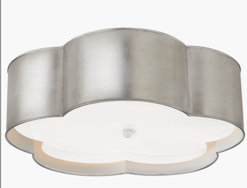 Bryce Large Flower Flushmount Light / Silver