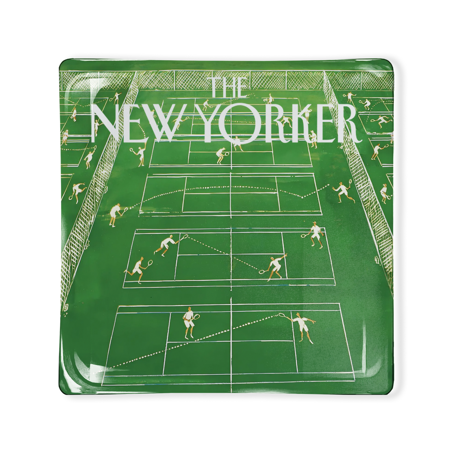 Glass Tray- Tennis New Yorker