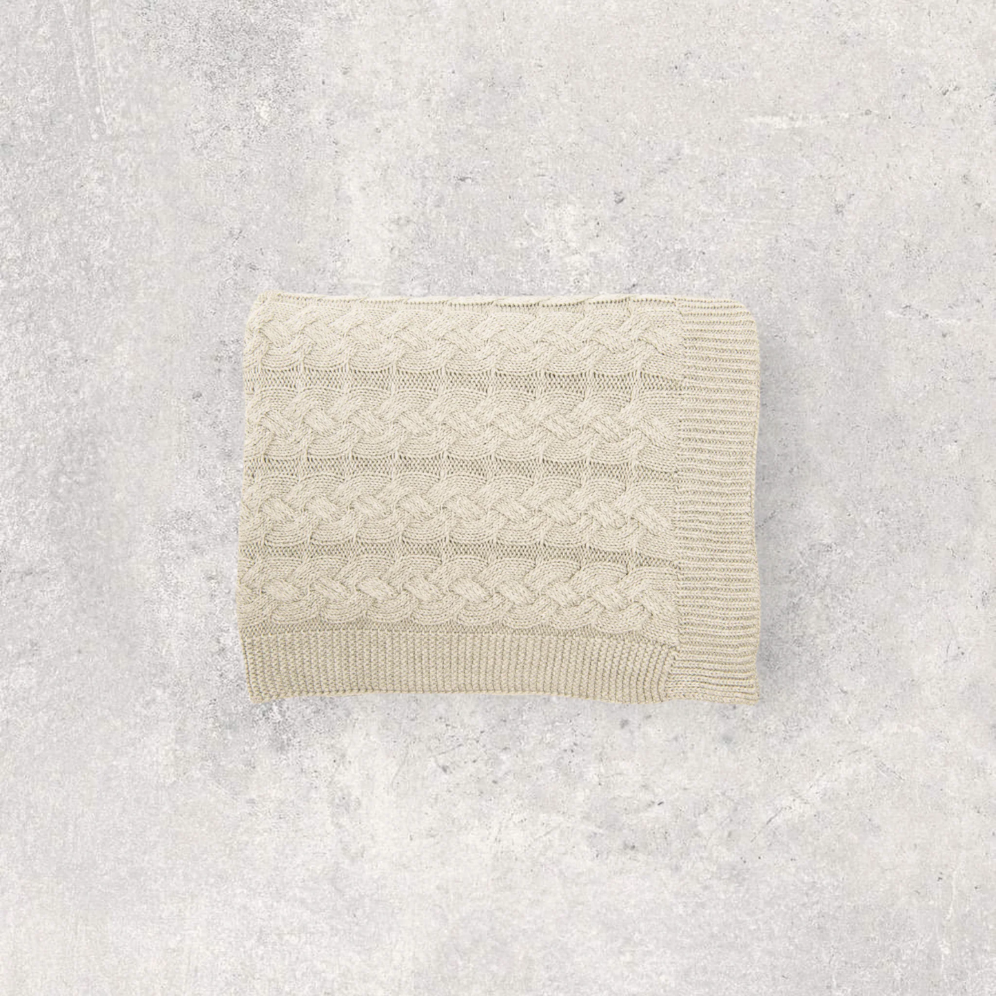 Double Cable Linen Throw - Sand