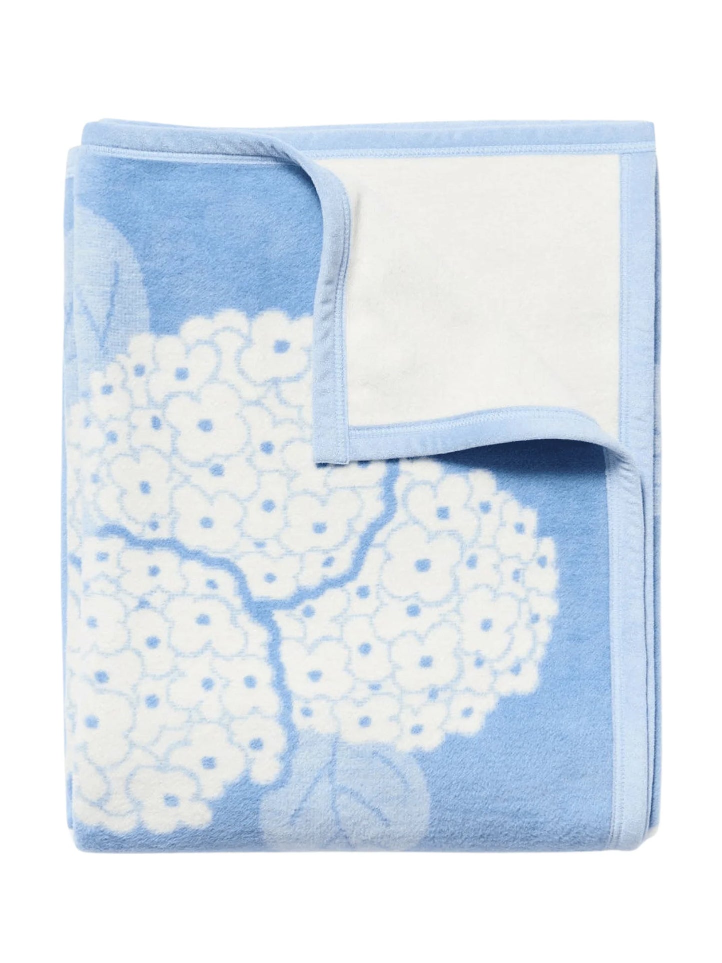 Light Blue Hydrangea Blanket, 60" x 80"