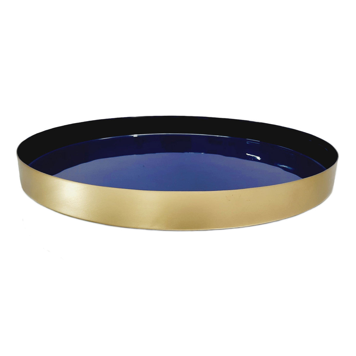 Blue/Gold Double Tray - Round