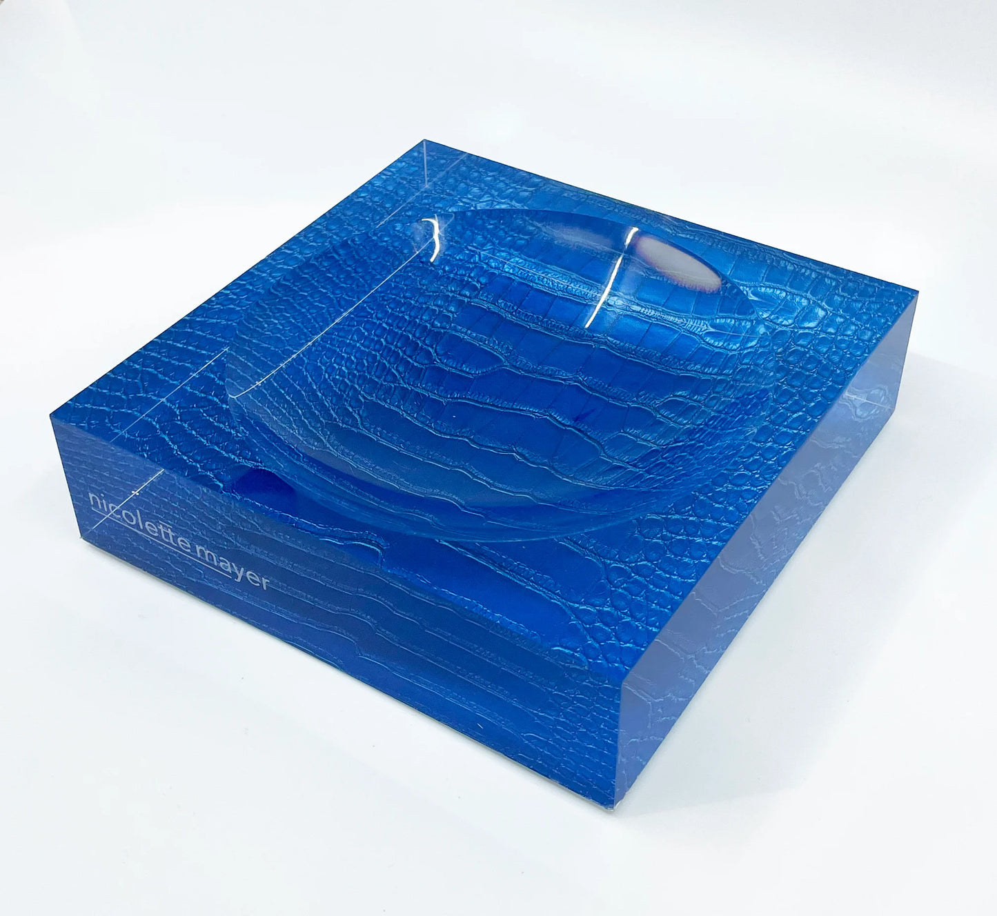 Crocodile Blue Acrylic Candy Dish