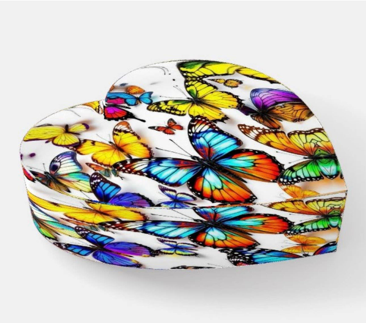 Butterfly Crystal Heart Paperweight Decor Napkin Weight