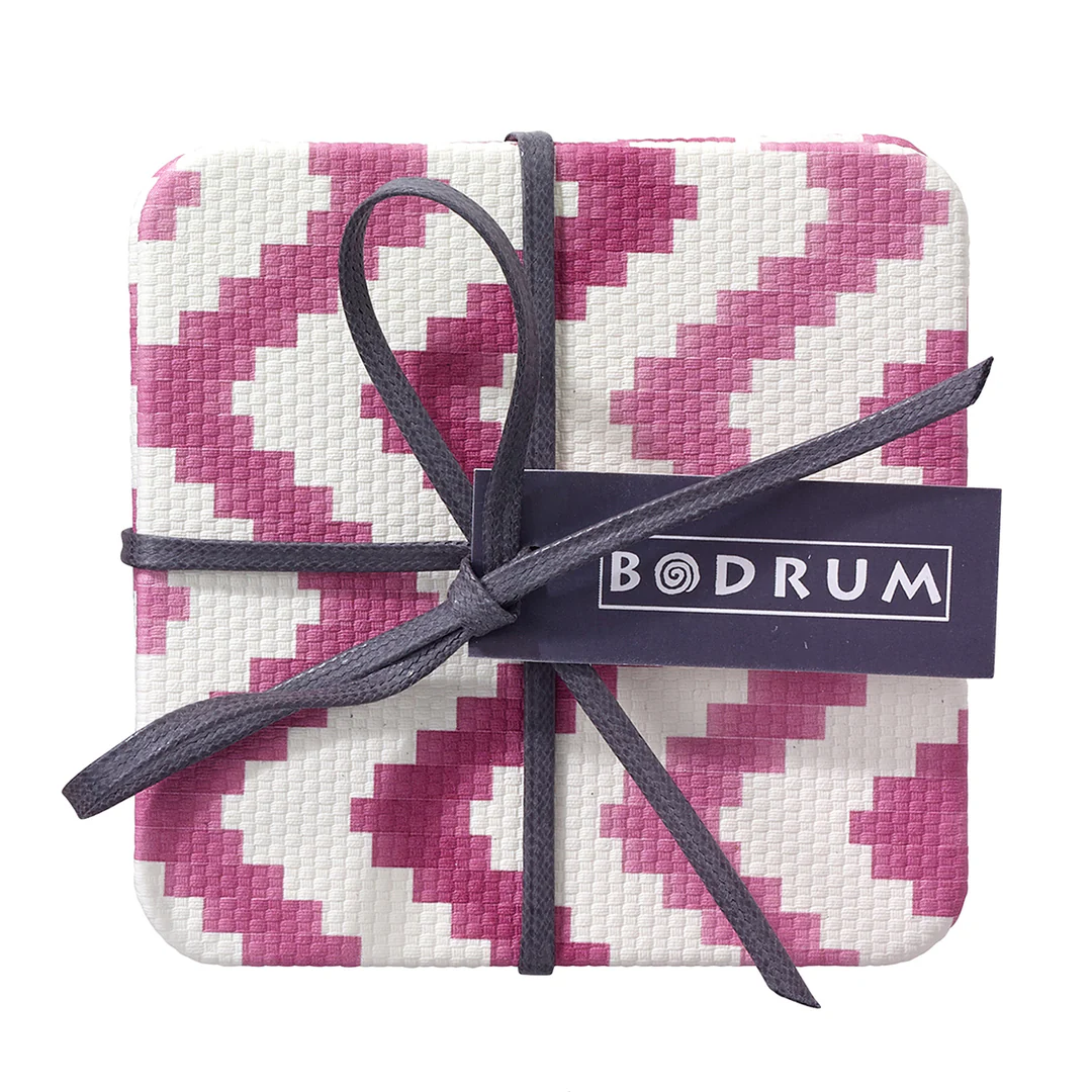 Ripple Berry Square Coasters S/4