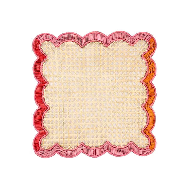 Wavy Single Placemat Orange Pink