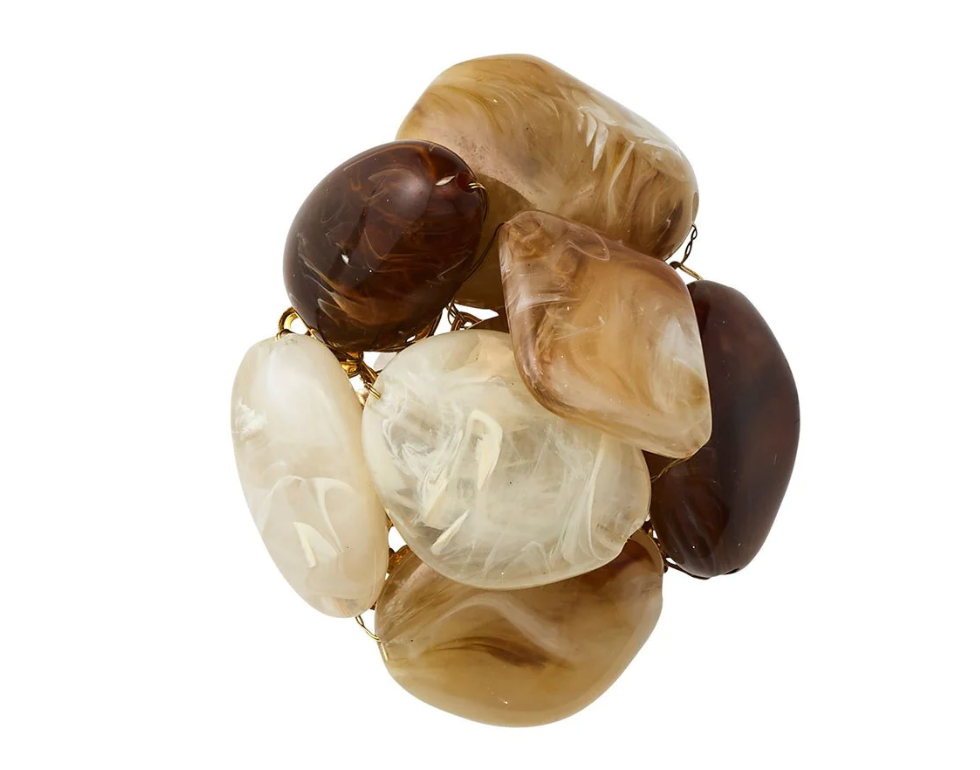 Sea Stone Napkin Ring in Beige