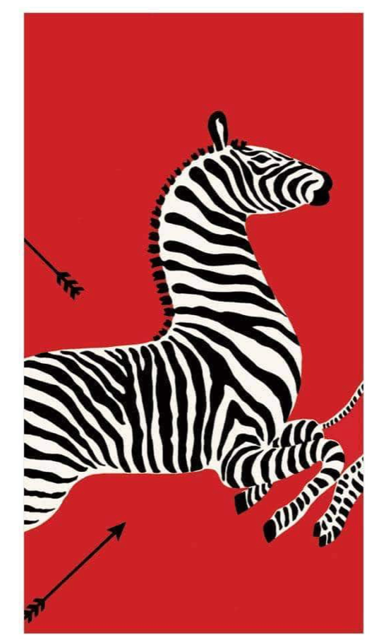Zebra Red Guest Towel 15/Pk
