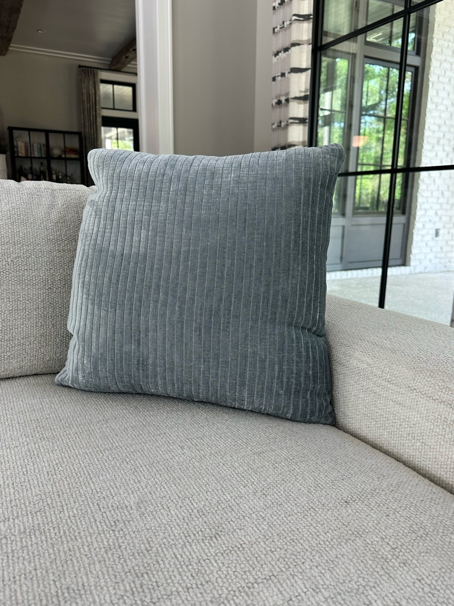 Channels Smoke Blue Pillow