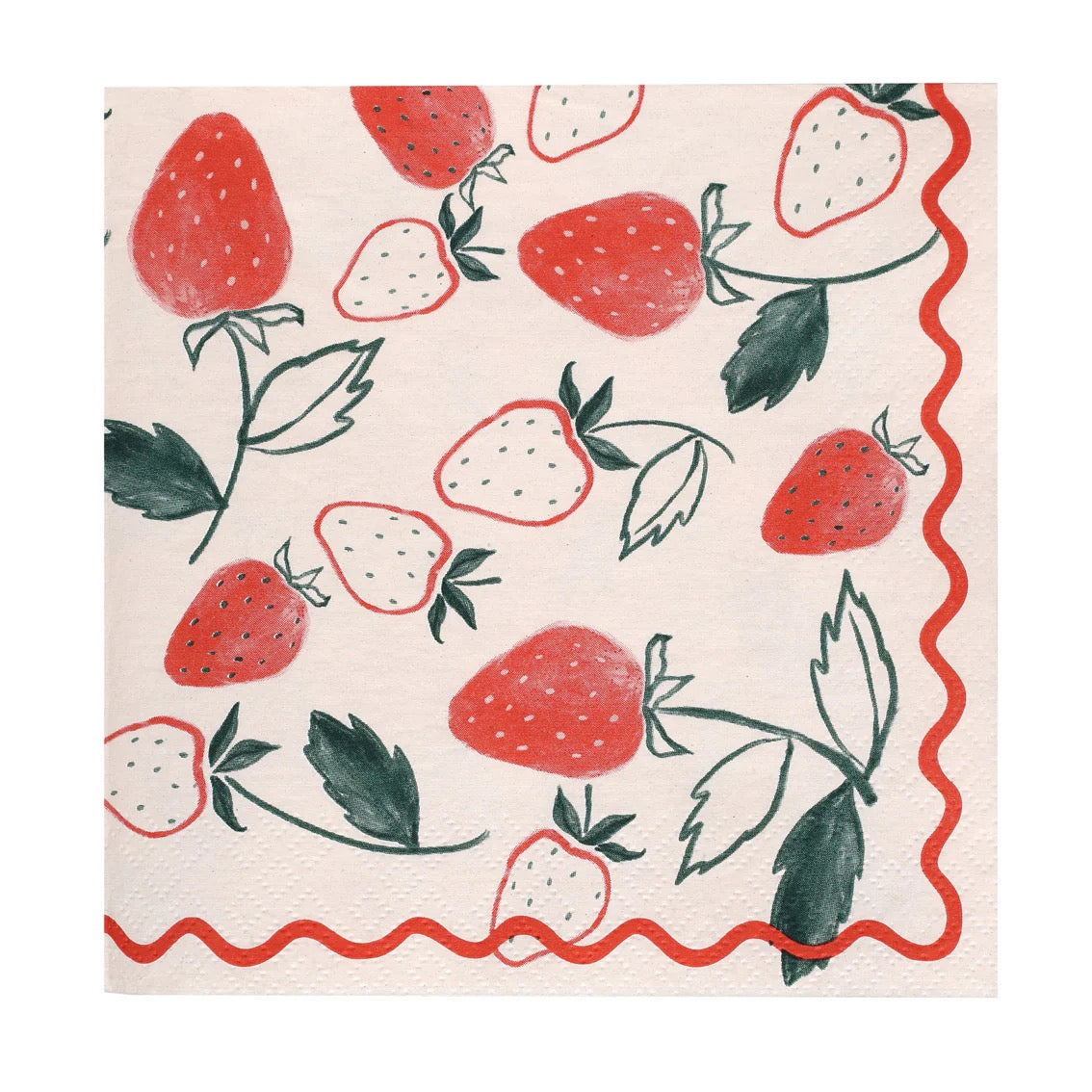 Bon Appetit Strawberry Field Recycled Paper Napkins