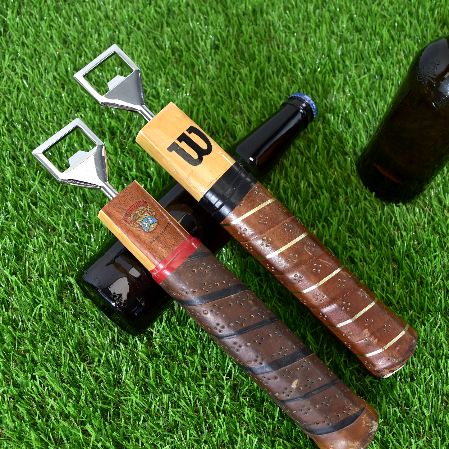 Antique Wooden Tennis Racquet Beer Bottle Opener