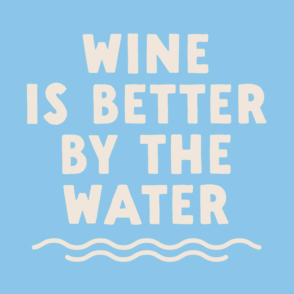 Cocktail Beach Funny Napkins | Wine Is Better By The Water