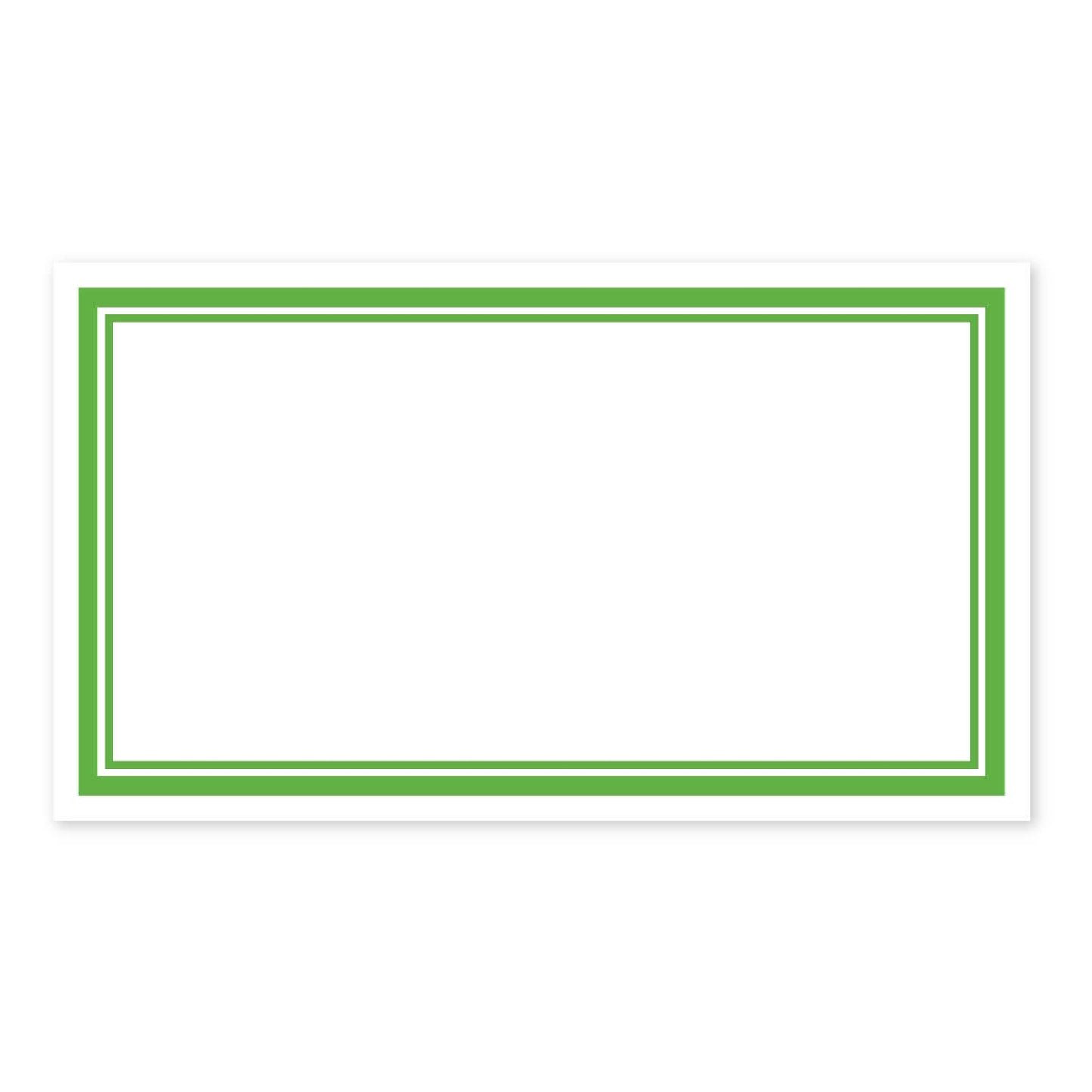 LIME GREEN BORDER PLACE CARD