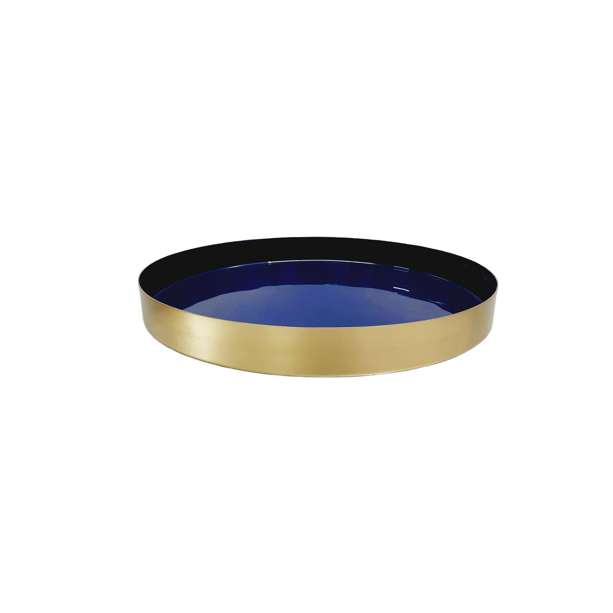 Blue/Gold Double Tray - Round
