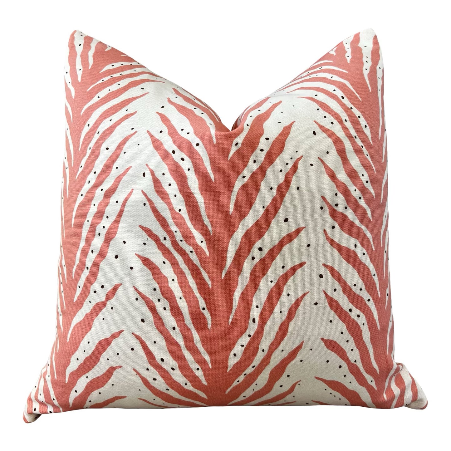 Creeping Fern Coral Pillow, 20" x 20"