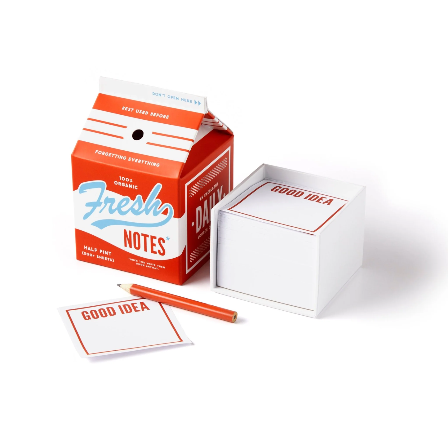 Note Set Fresh Ideas Milk Carton Brass Monkey