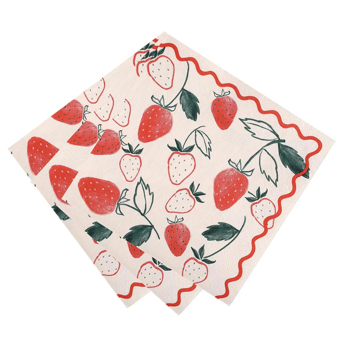 Bon Appetit Strawberry Field Recycled Paper Napkins