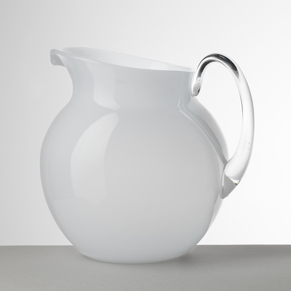 Palla Glazed Pitcher - White