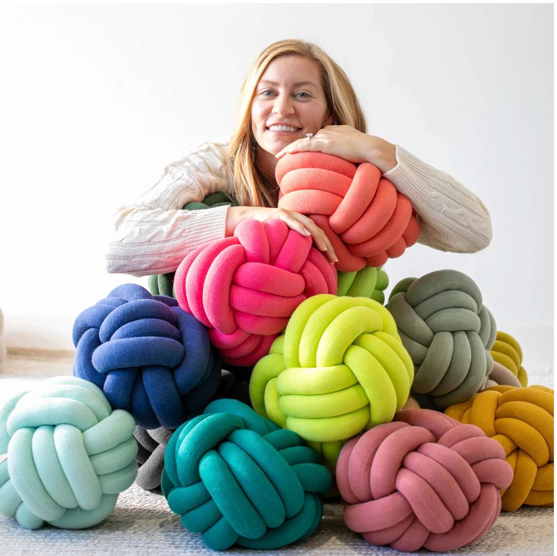 Crimson Knot Pillow