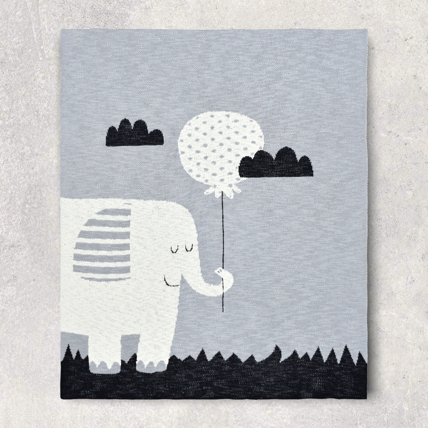 Elephant Balloon Baby Blanket