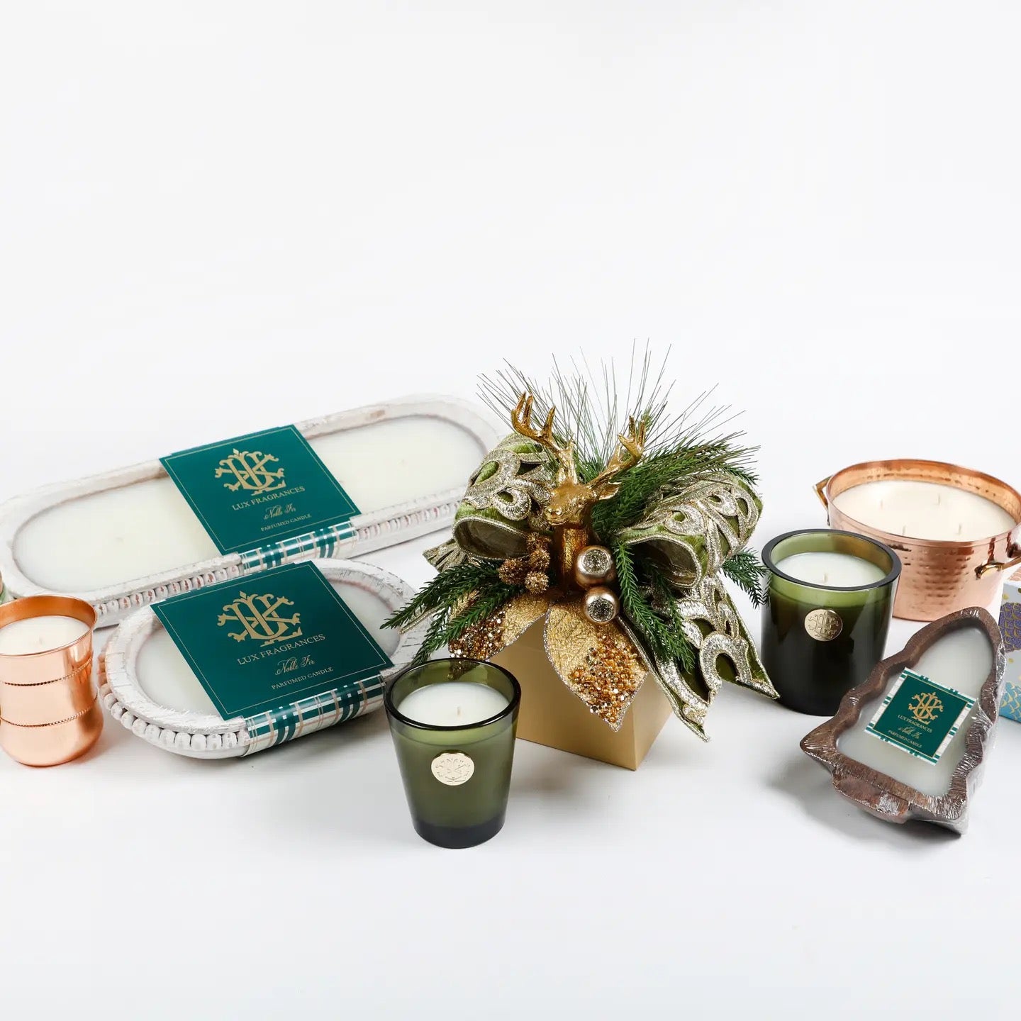 Noble Fir Candle 8oz Designer Box - Green