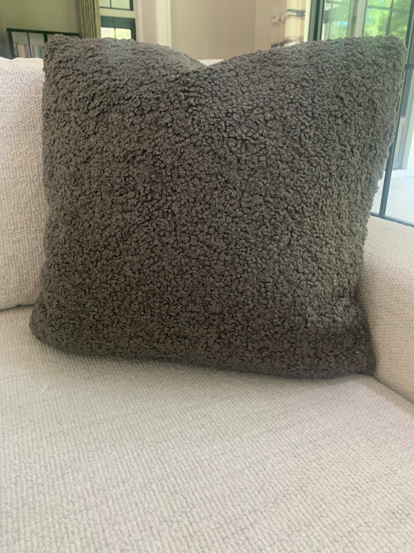 Angelina Charcoal Pillow