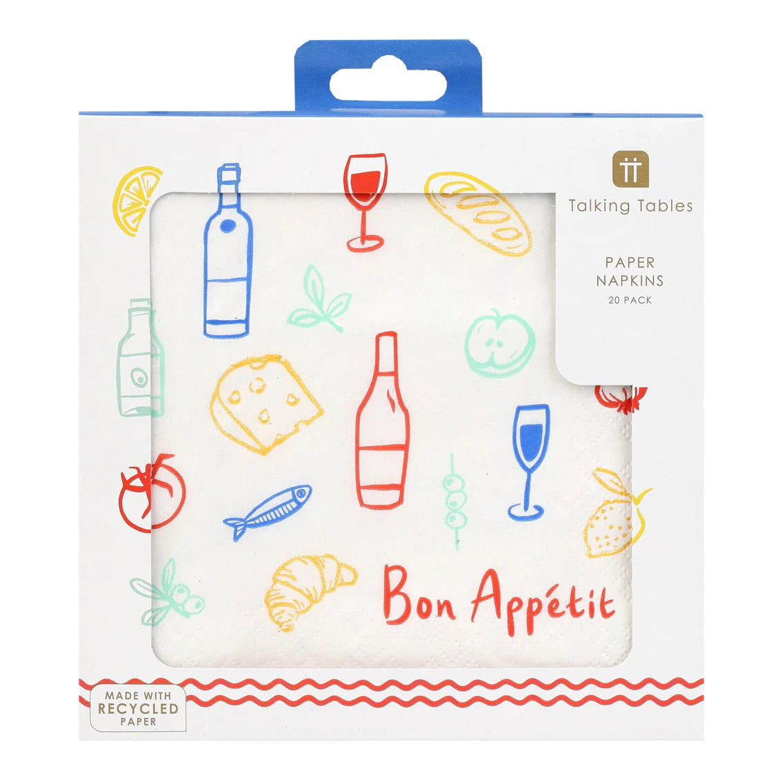 Bon Appetit Icons Recycled Paper Napkins