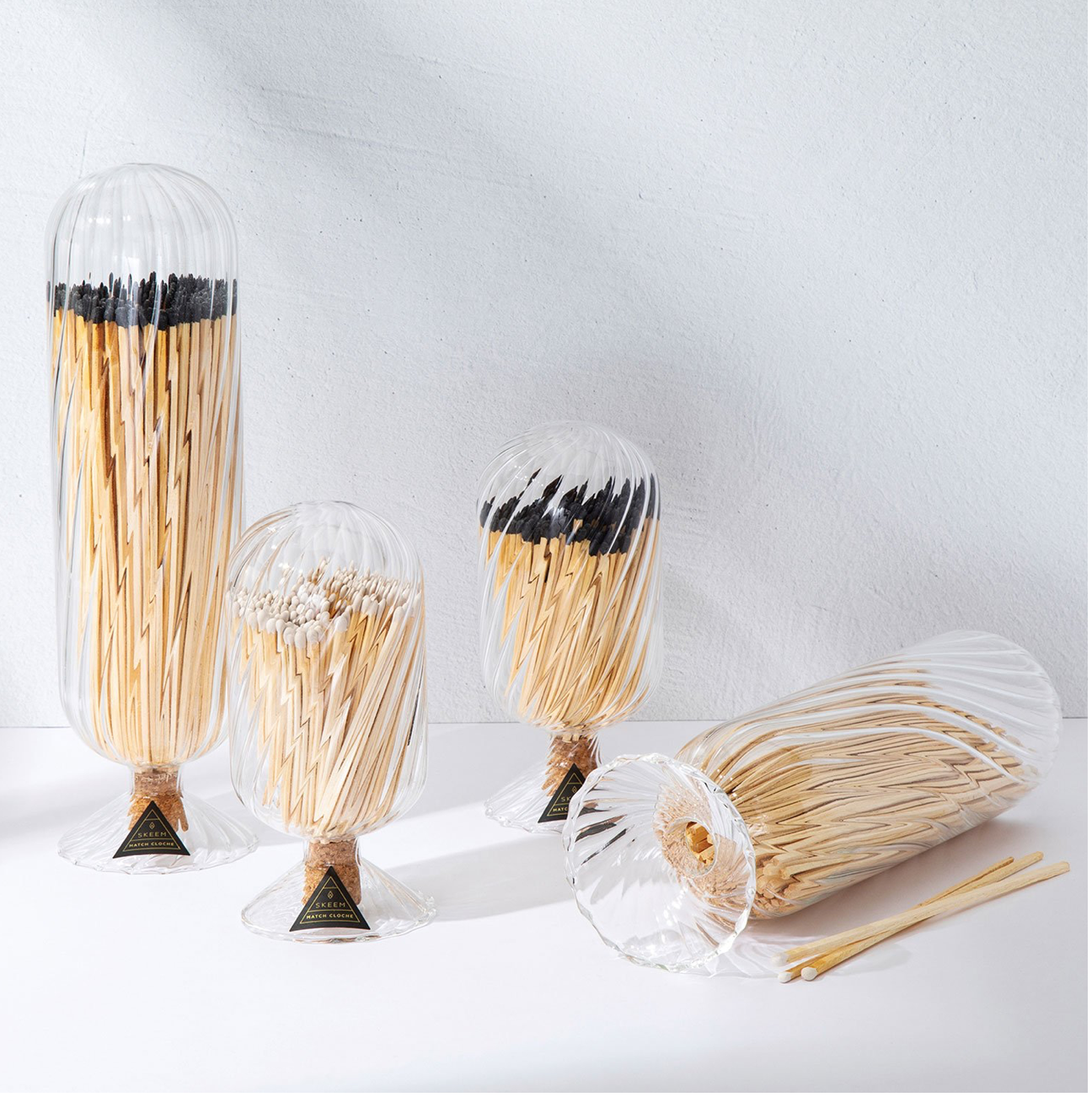 Spiral Match Cloche - Black Tipped Matches