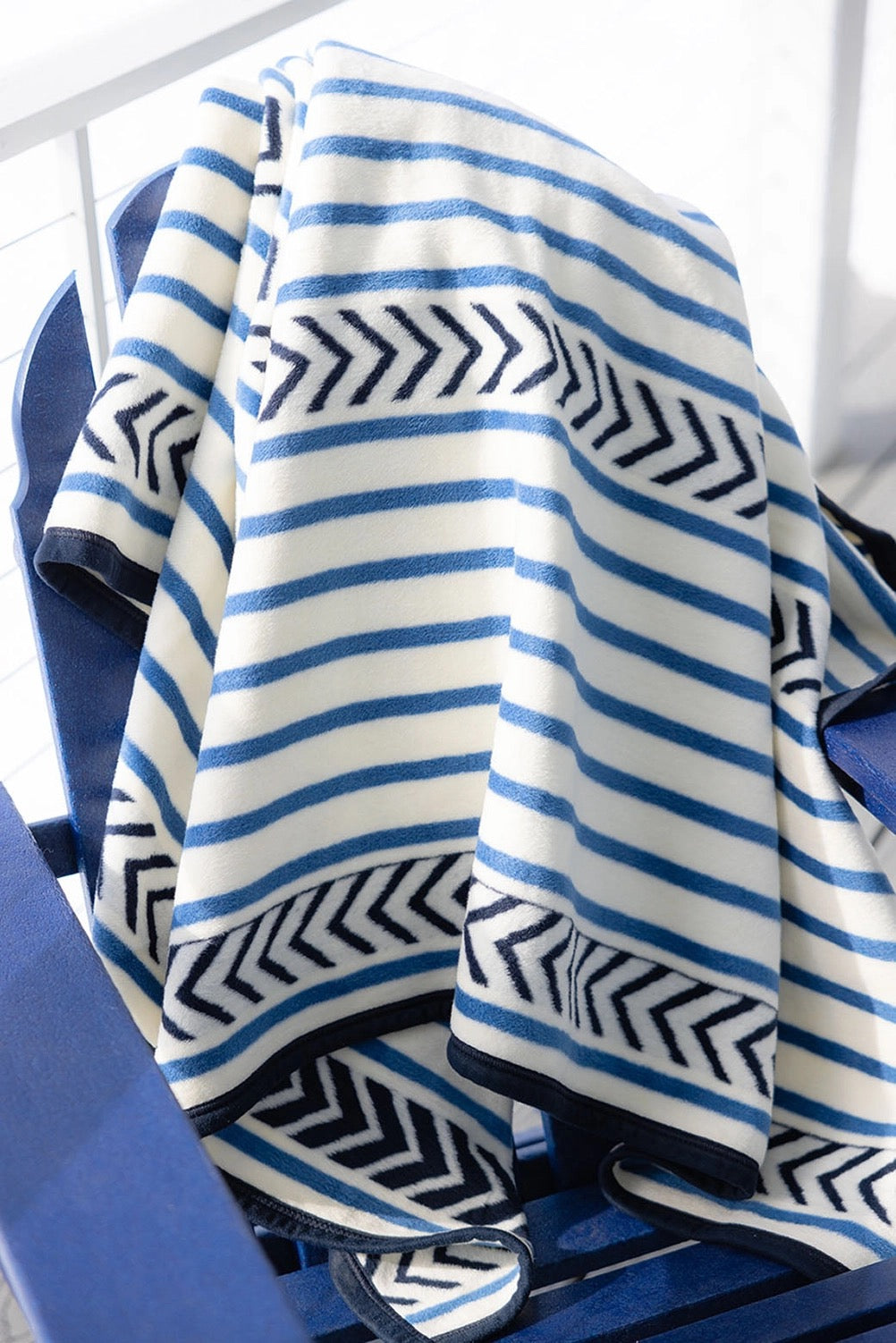 Bar Harbor Stripe Blanket, 60" x 80"