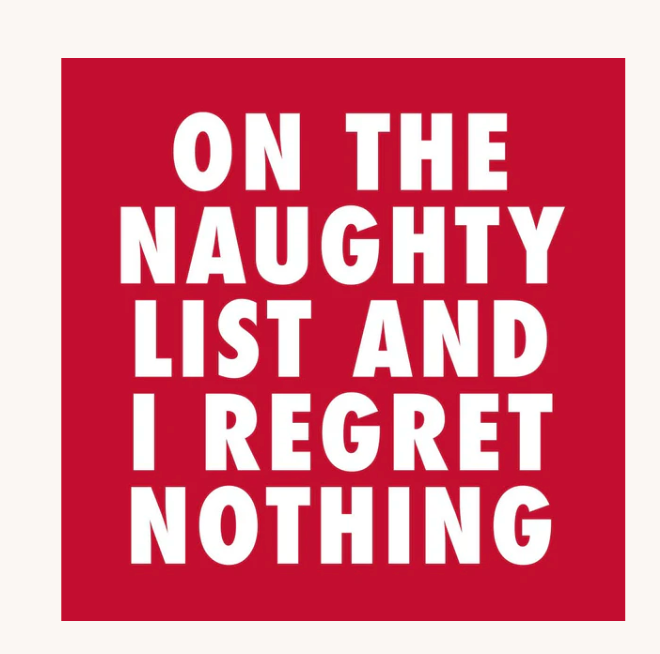 Funny Cocktail Napkins - I Regret Nothing