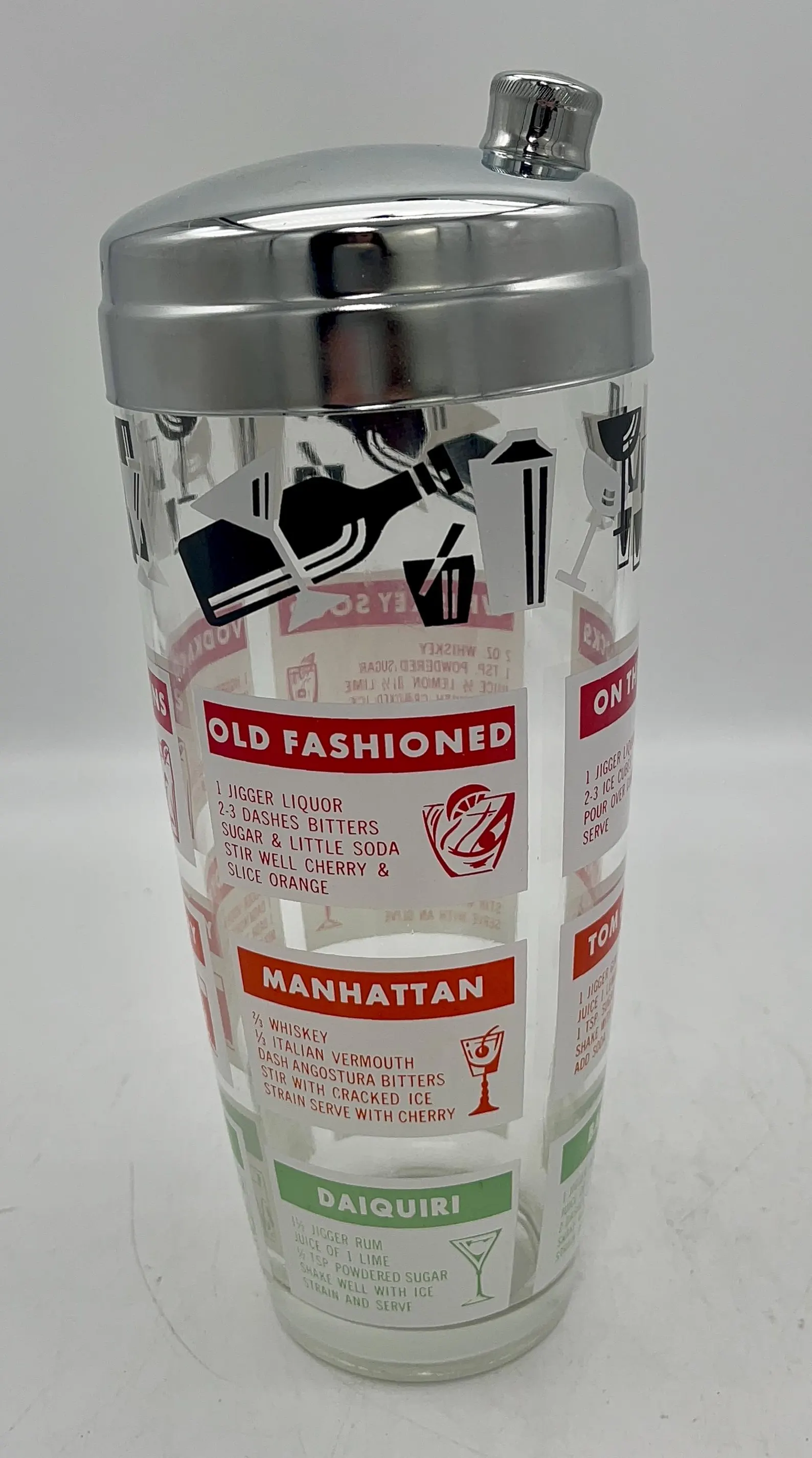 Vintage Cocktail Recipe Cocktail Shaker
