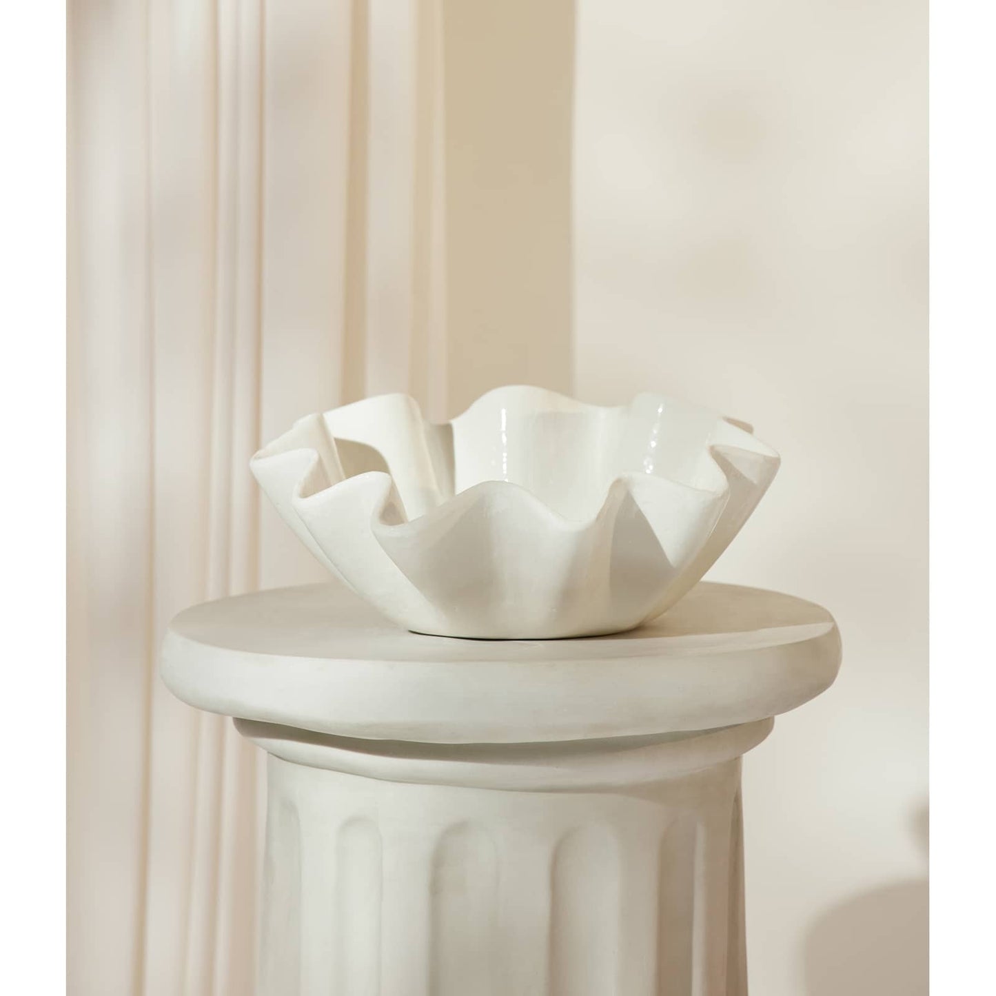 Ruffle Medium Ceramic Bowl