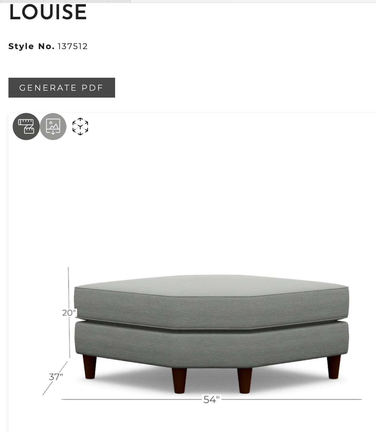 Louise Corner Ottoman / FORTUNE