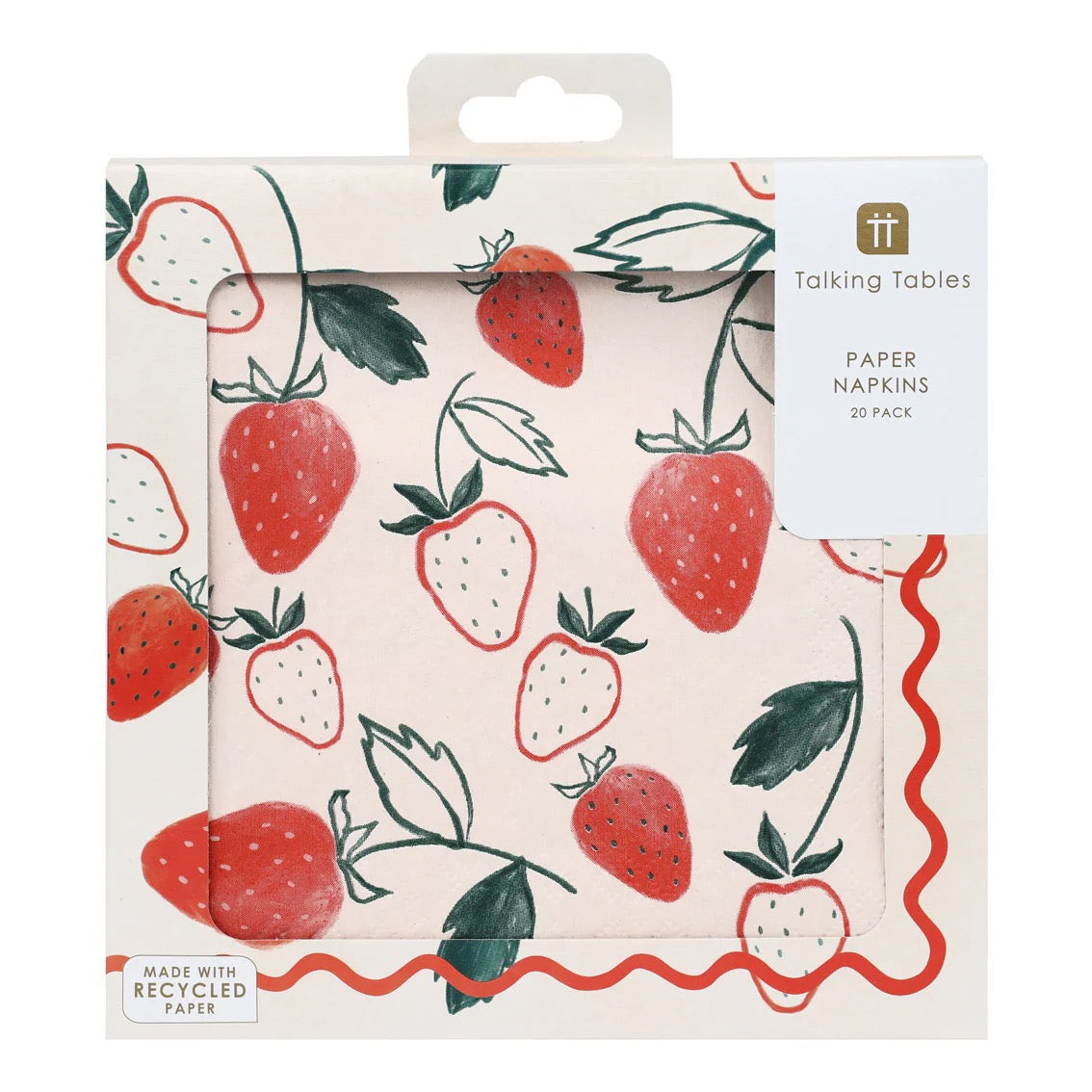 Bon Appetit Strawberry Field Recycled Paper Napkins