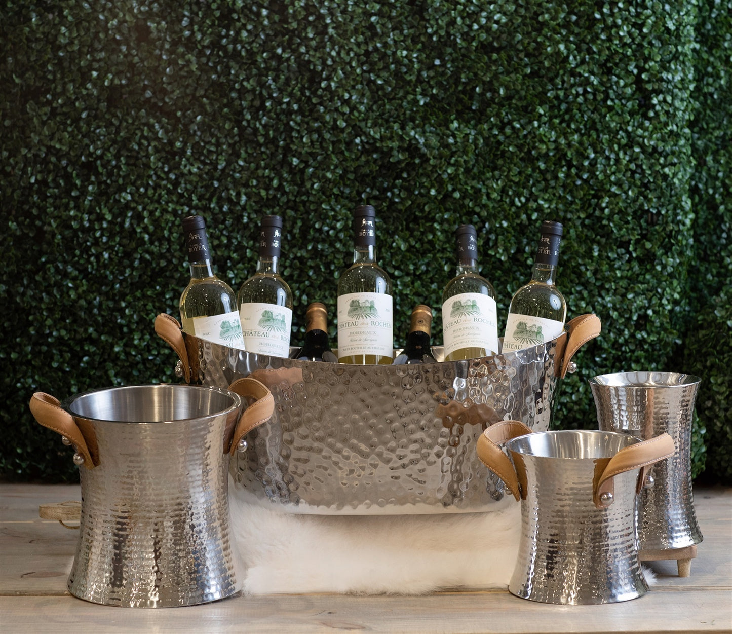 Stainless Steel Hammered Wine Cooler