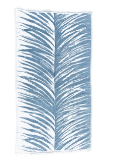 Tropical Turkish Cotton Beach Towel, Peacock Blue