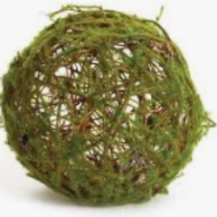 Mossy Wrapped Twig Orb 4"