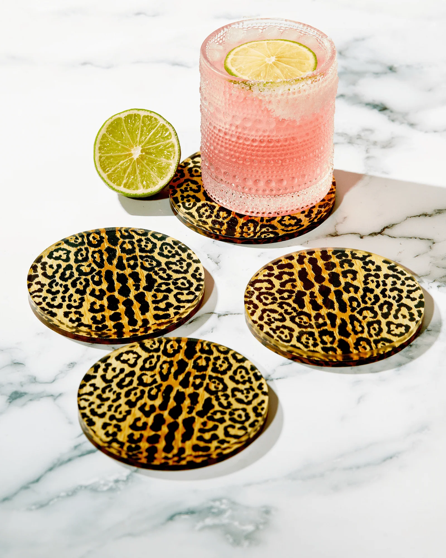 Leopard Print Coaster, Set of 4