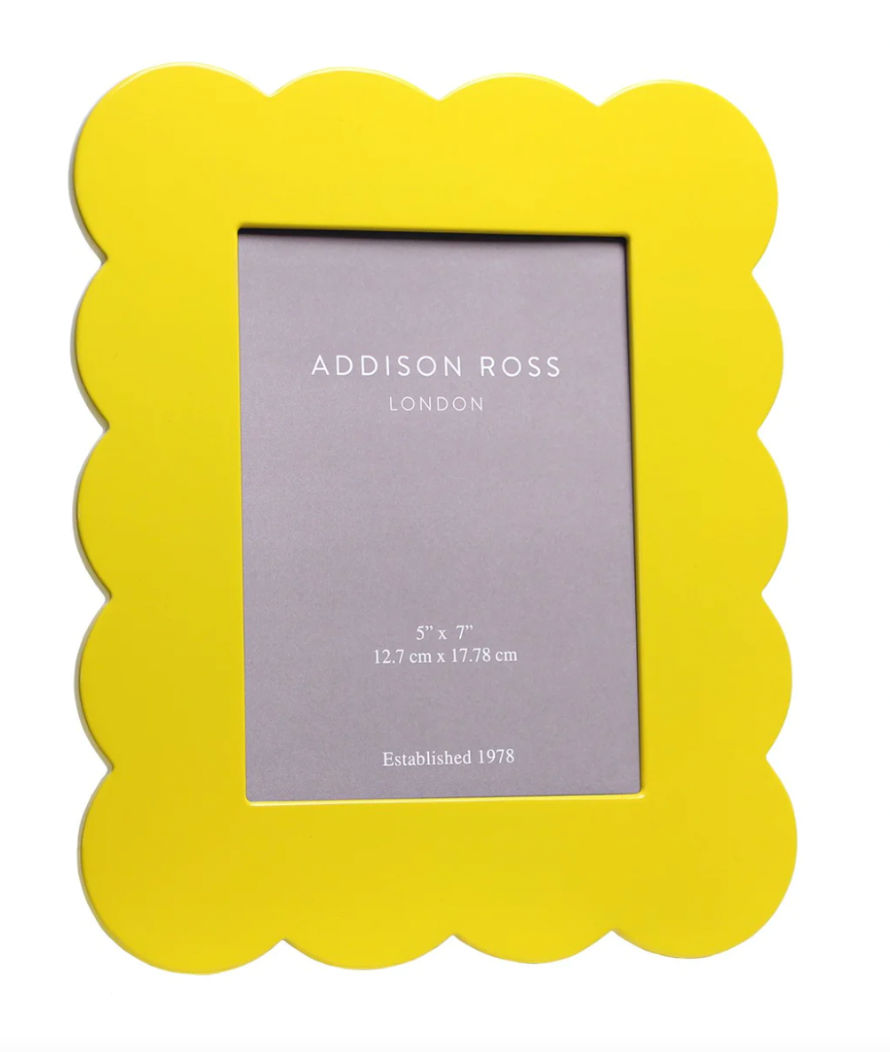 Yellow Scalloped Lacquered Frame