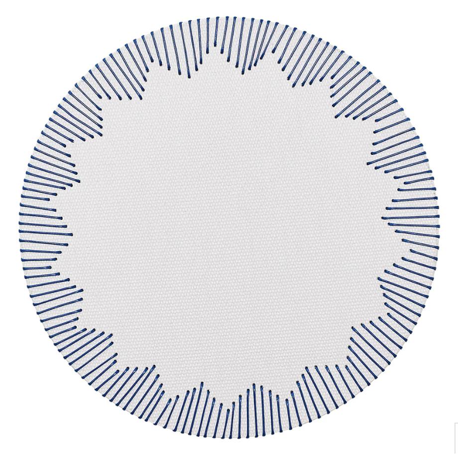 Dream Weaver Placemat in White & Blue