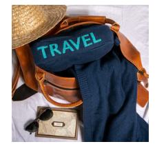 Words Travel Navy/Tiffany Set