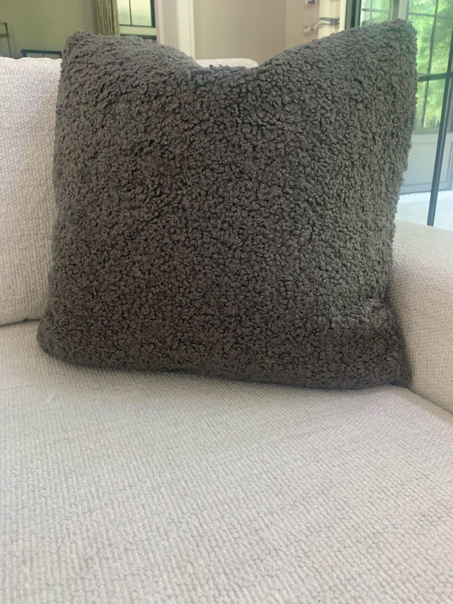 Angelina Charcoal Pillow