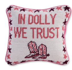 Trust Dolly Needlepoint Pillow