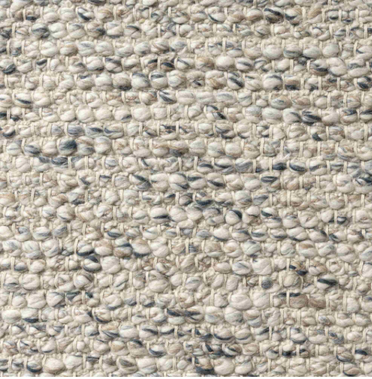 Hand Woven Ivory/Teal Rug - 2X3