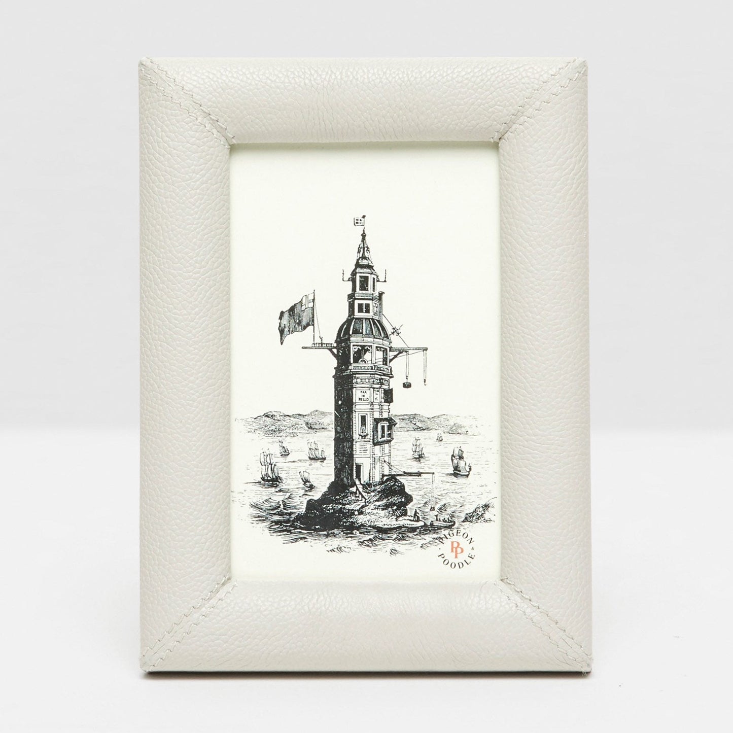 Eton White Frame 5 X 7 Full Grain Leather