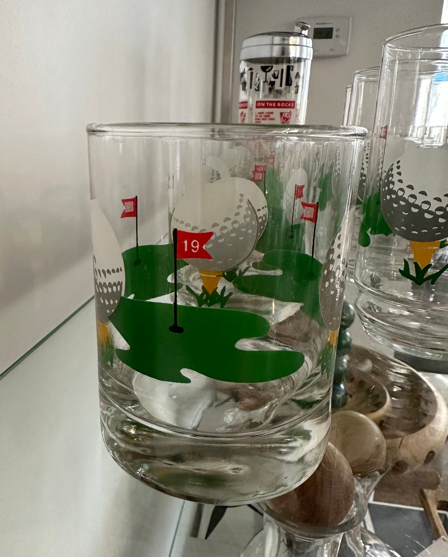 Vintage Golf 19th Hole Rocks glasses, set of 4