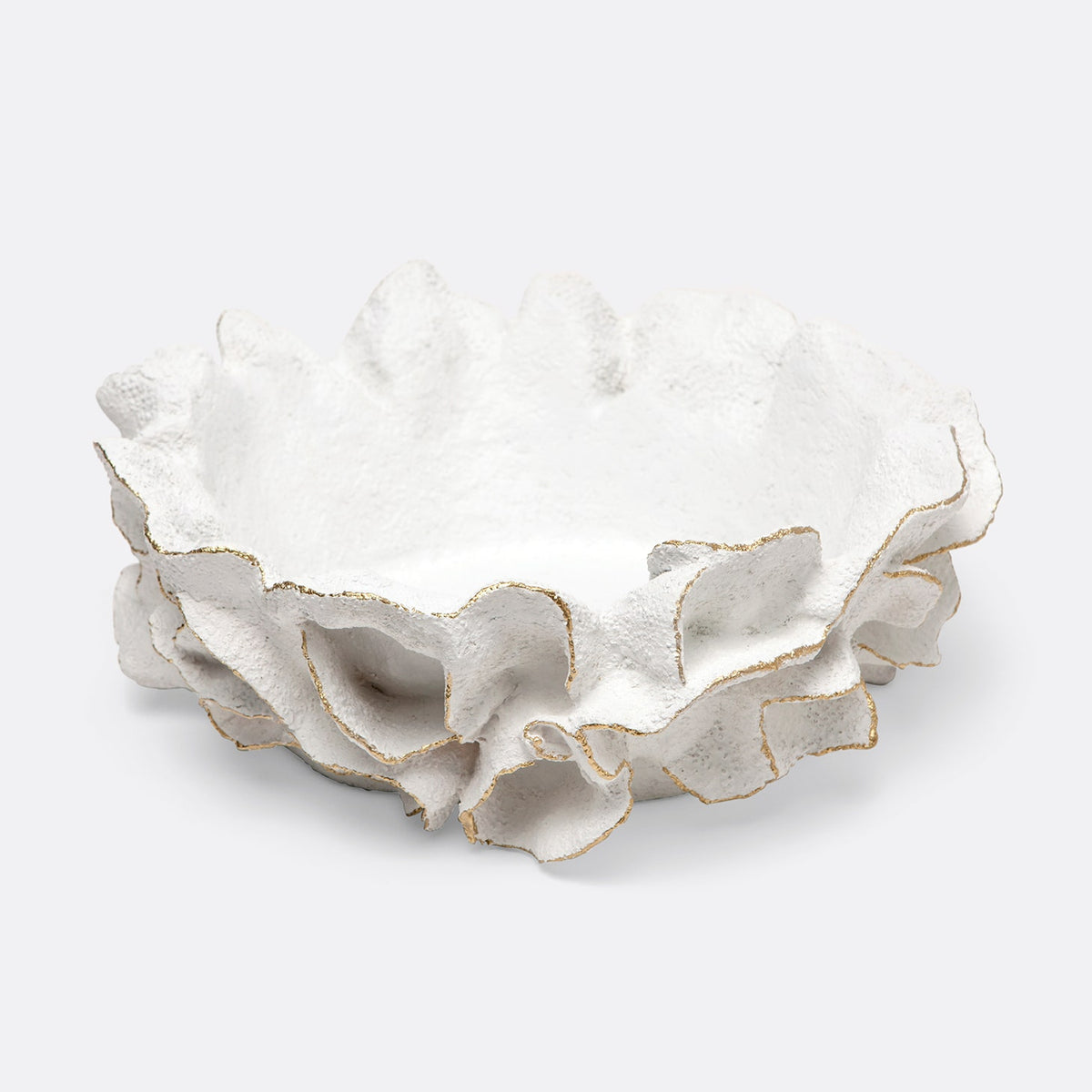 Coco Bowl white/gold, Faux Coral