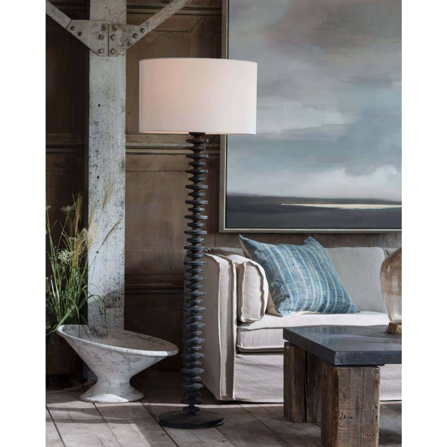 Ebony Fish Floor Lamp