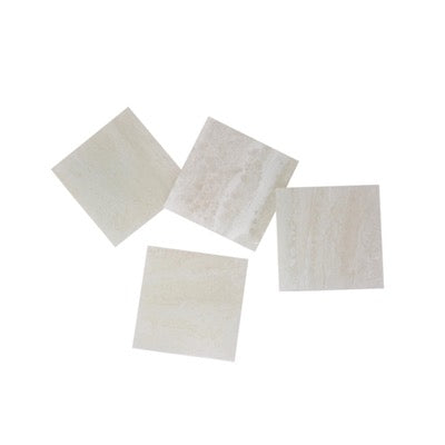 White Square Resin Coasters, Set of 4