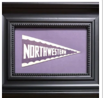 Northwestern Framed Vintage Patch RARE