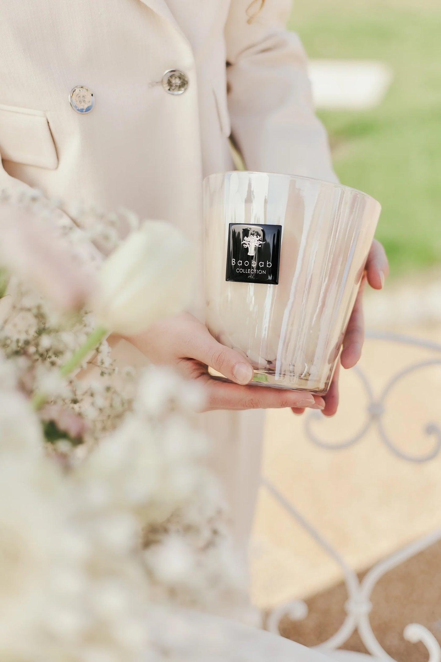 Baobab White Pearls Candle - Max 16